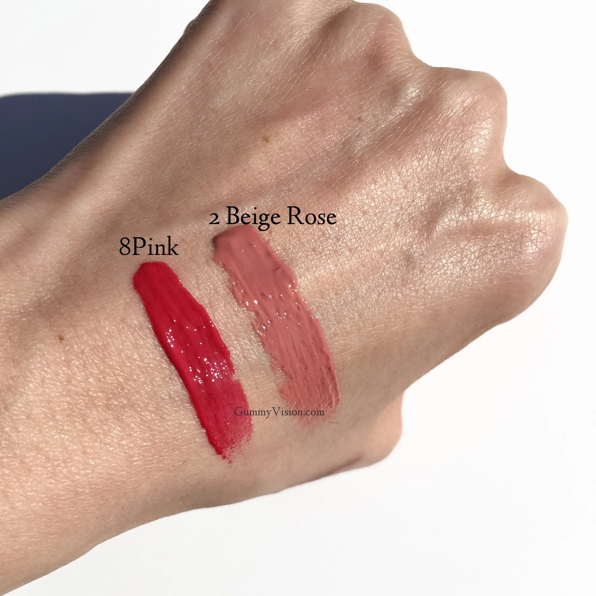 Swatched: Sisley Phyto Lip Gloss in 2 Beige Rose &amp; 8 Pink - gummyvision.com