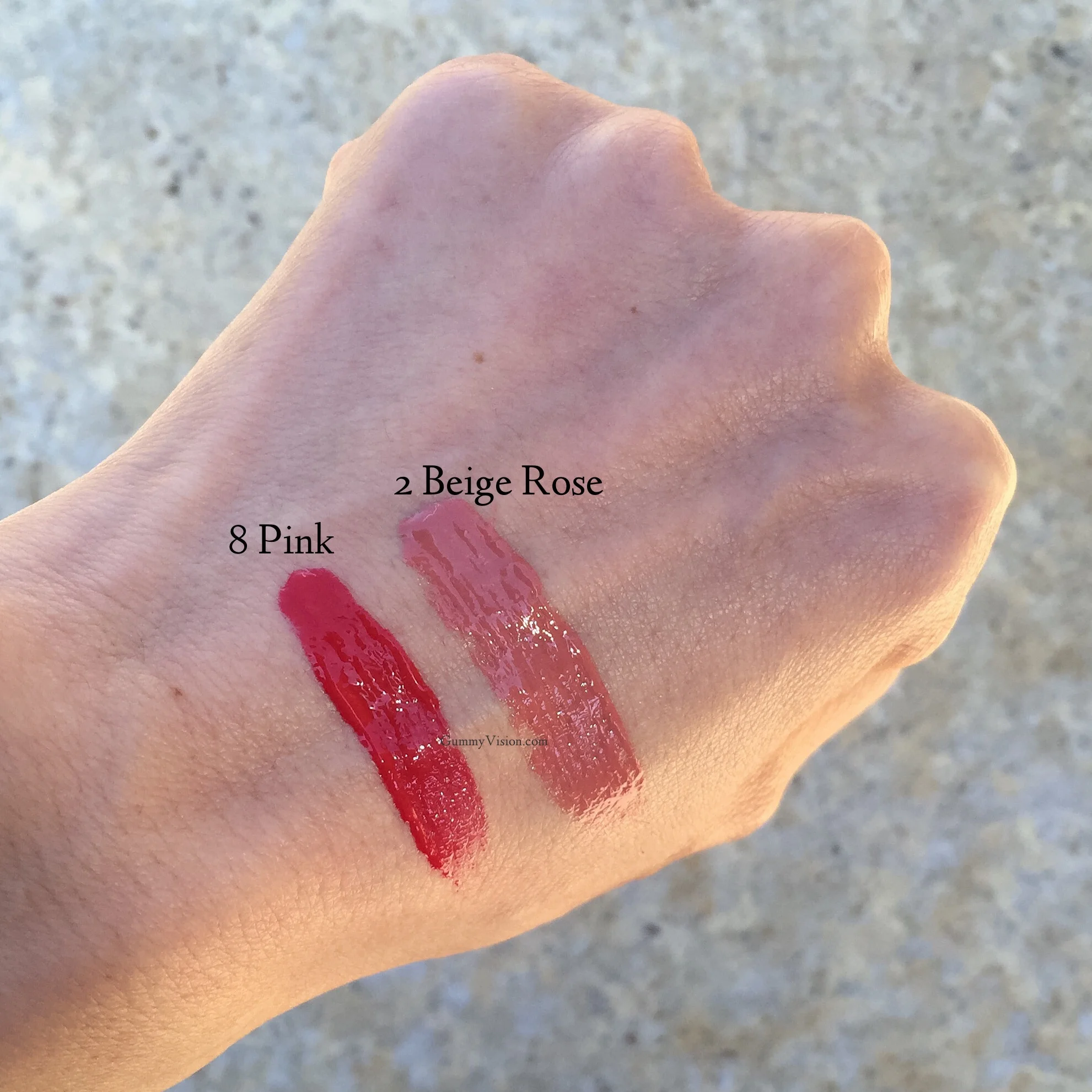 Swatched: Sisley Phyto Lip Gloss in 2 Beige Rose &amp; 8 Pink - gummyvision.com