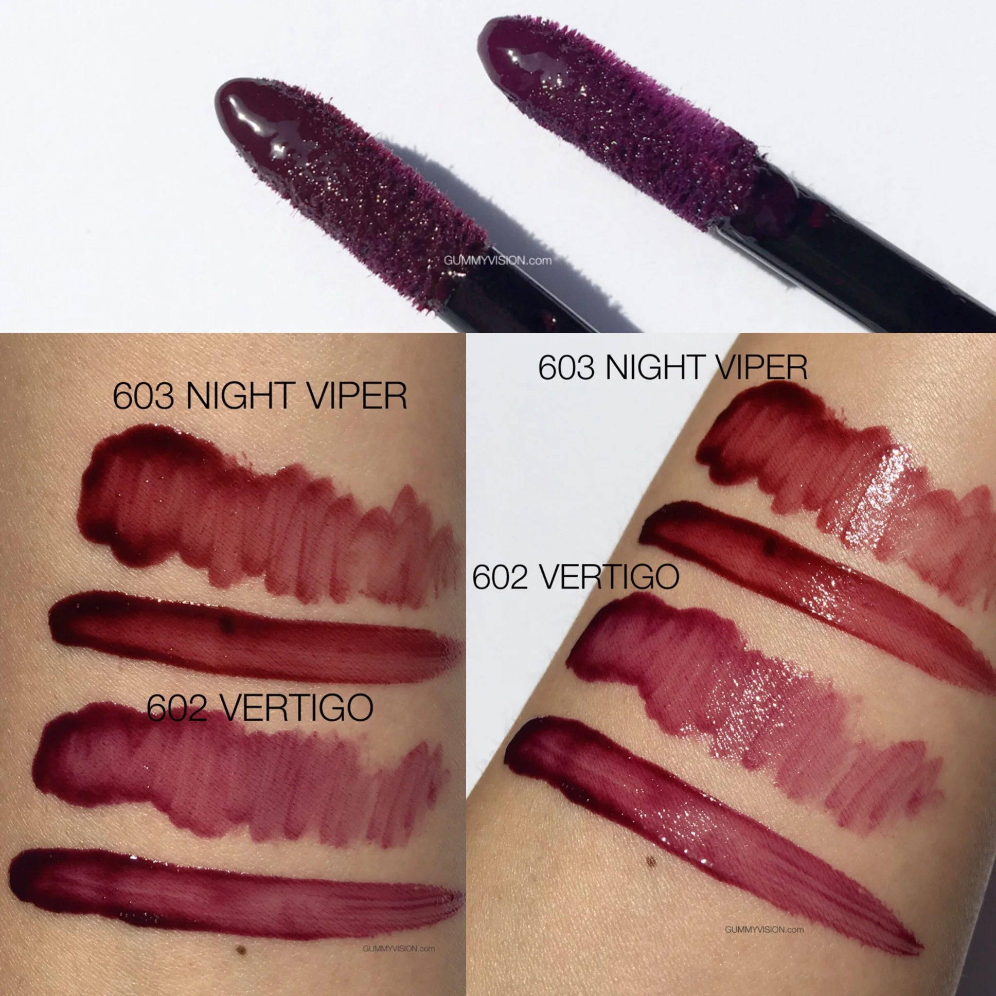 Click image to enlarge. Armani Ecstasy Lacquer In 603 Night Viper &amp; 602 Vertigo - gummyvision.com