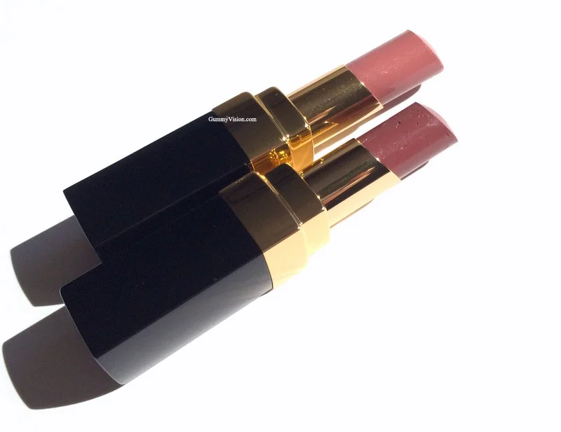 Chanel Rouge Coco Shine in 93 Intime (top) &amp; 94 Confident (right)