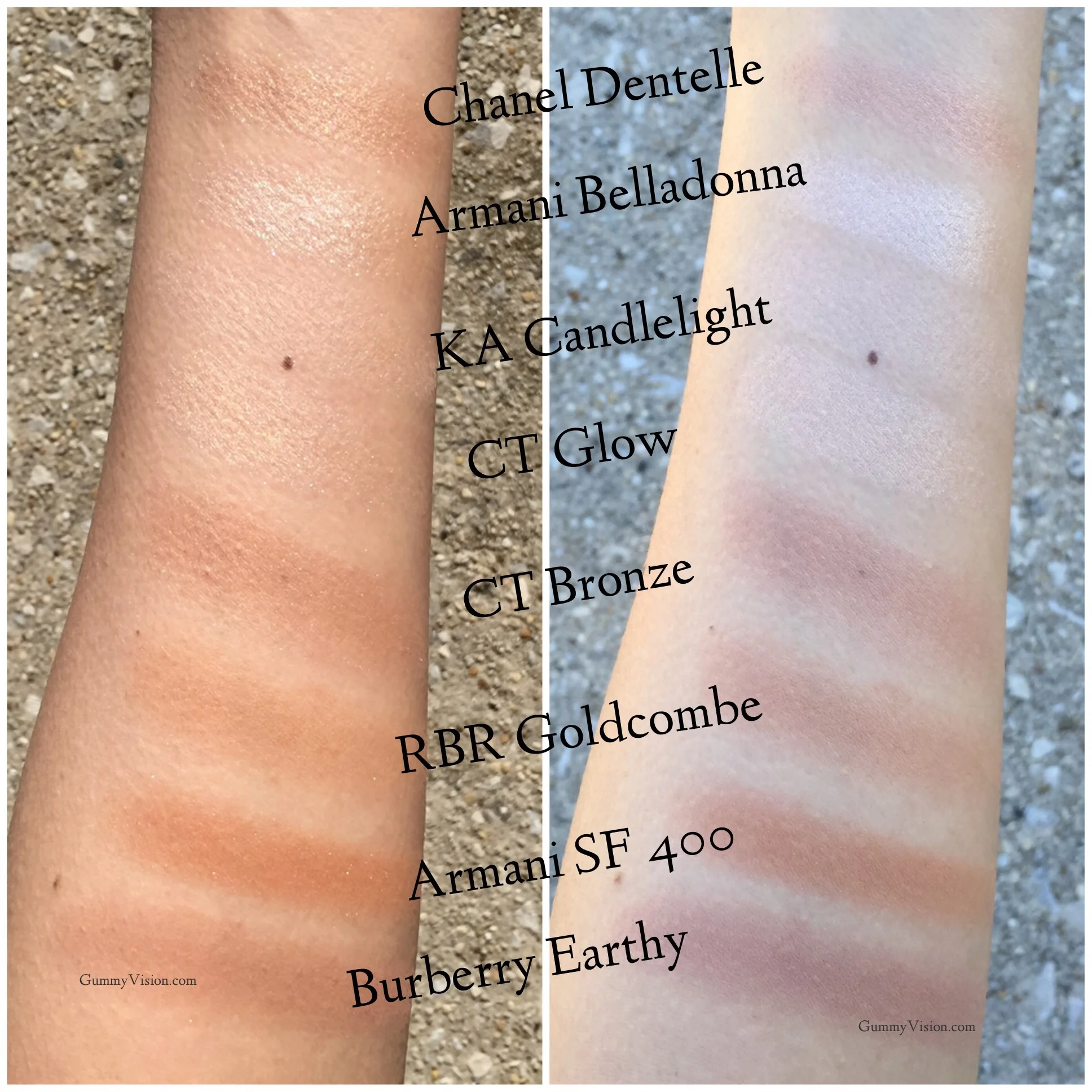 Charlotte Tilbury Filmstar Bronze &amp; Glow comparisons - www.gummyvision.com