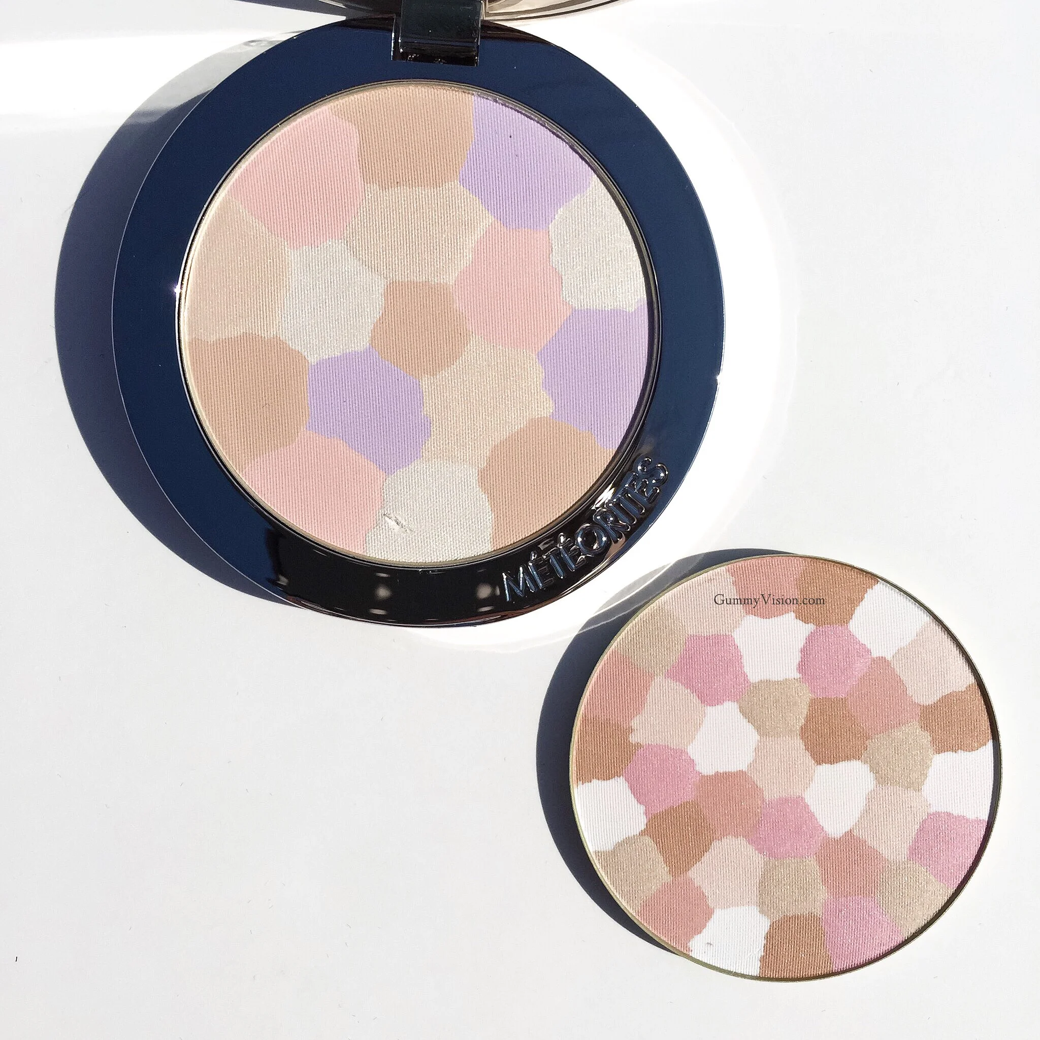 Guerlain Meteorites Compact in 03 Medium (top) &amp; Guerlain Wulong (bottom) - gummyvision.com
