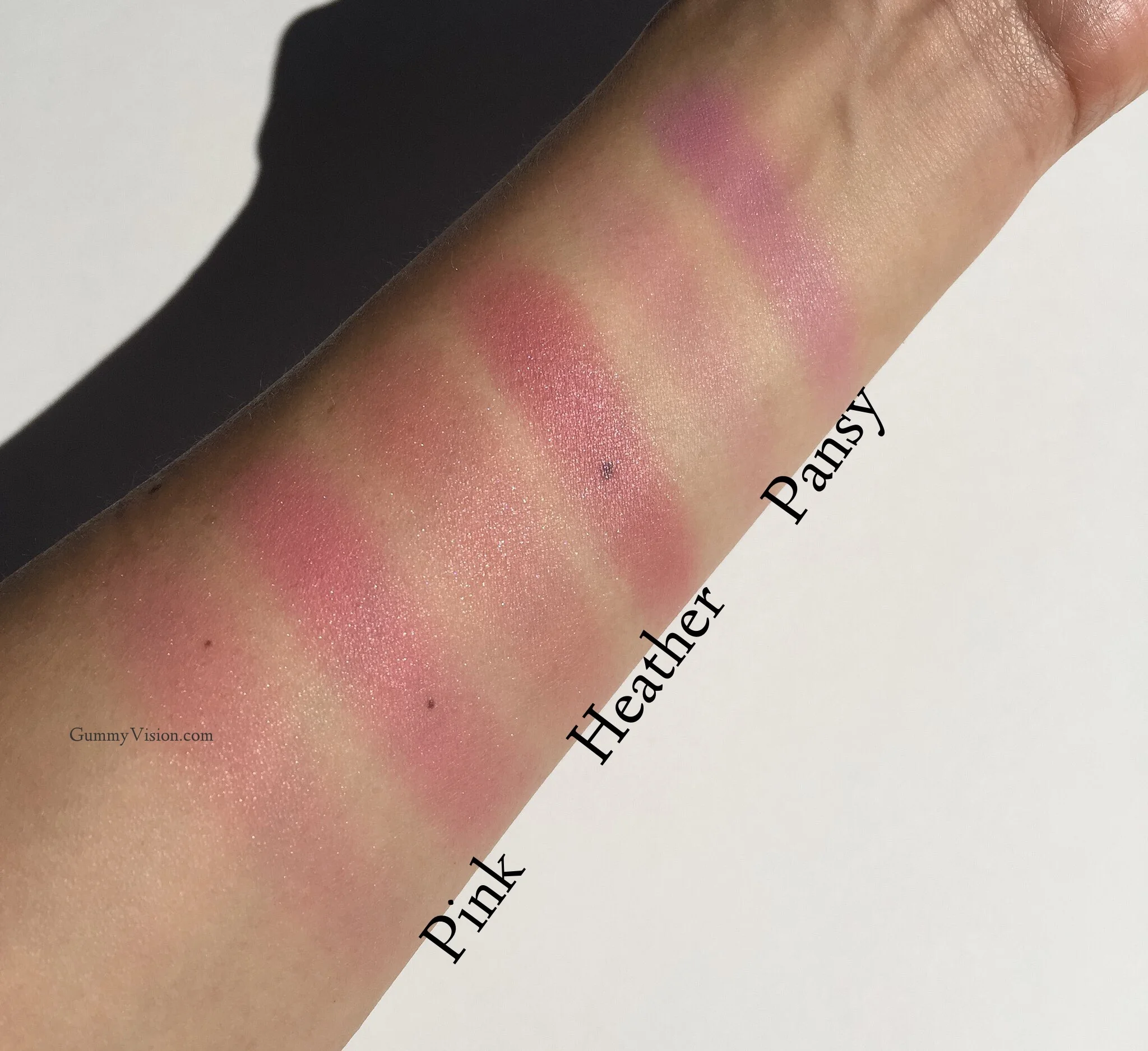 Clinique Cheek Pop swatches in Pink Pop, Heather Pop &amp; Pansy Pop - gummyvision.com