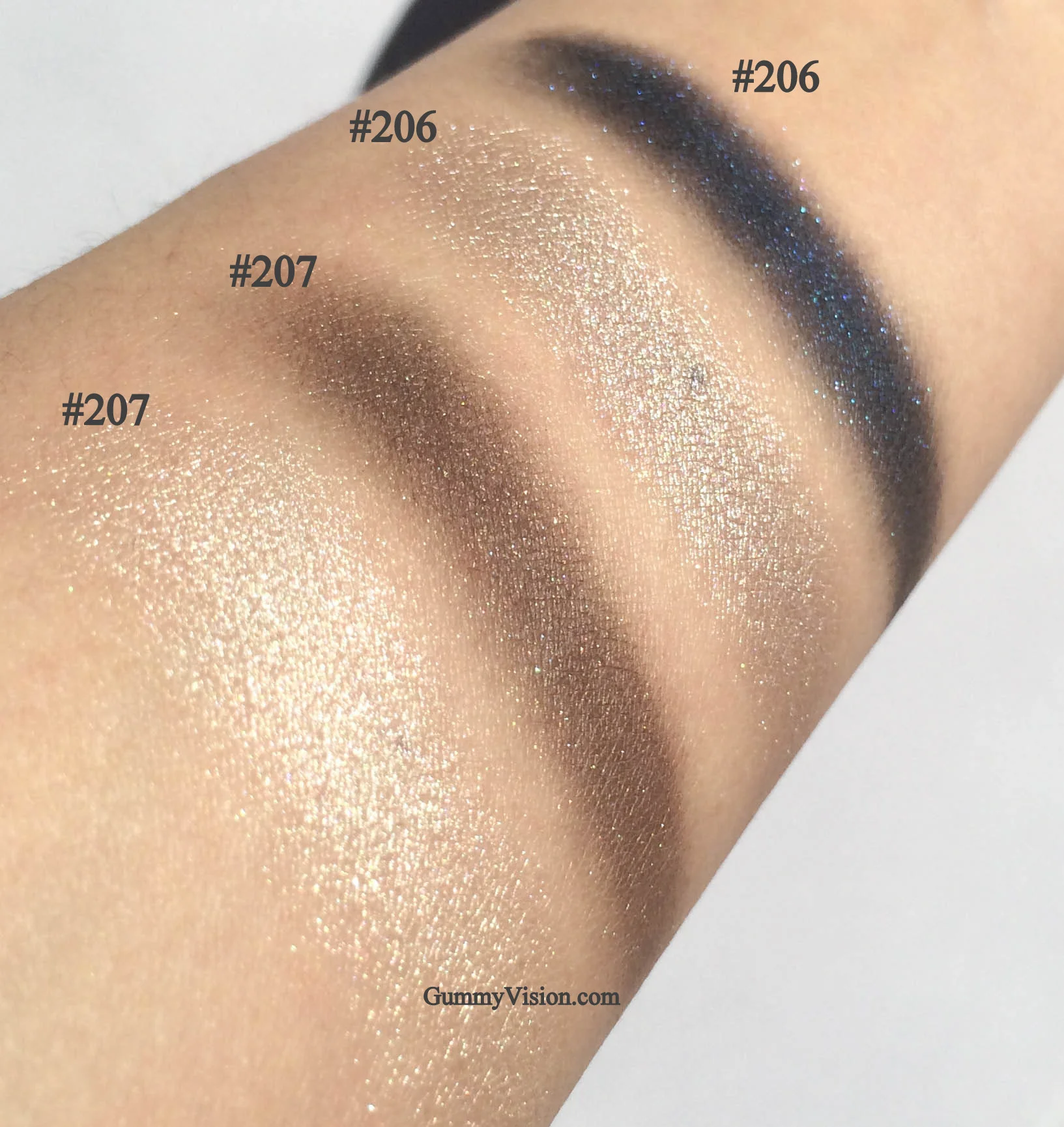 Kevyn Aucoin Eyeshadow Duos in #206 &amp; #207 - sunlight, heavy swatches