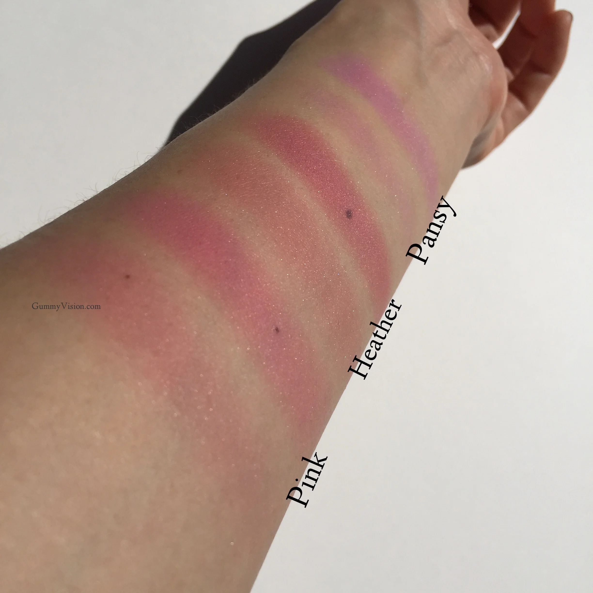 Clinique Cheek Pop swatches in Pink Pop, Heather Pop &amp; Pansy Pop - gummyvision.com