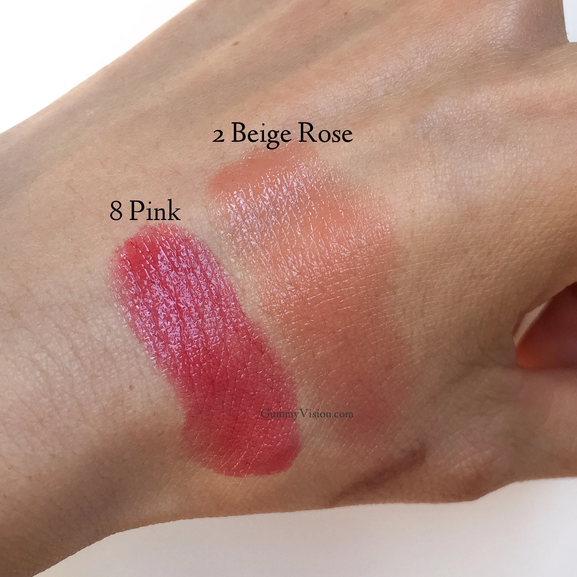 Swatched: Sisley Phyto Lip Gloss in 2 Beige Rose &amp; 8 Pink - gummyvision.com