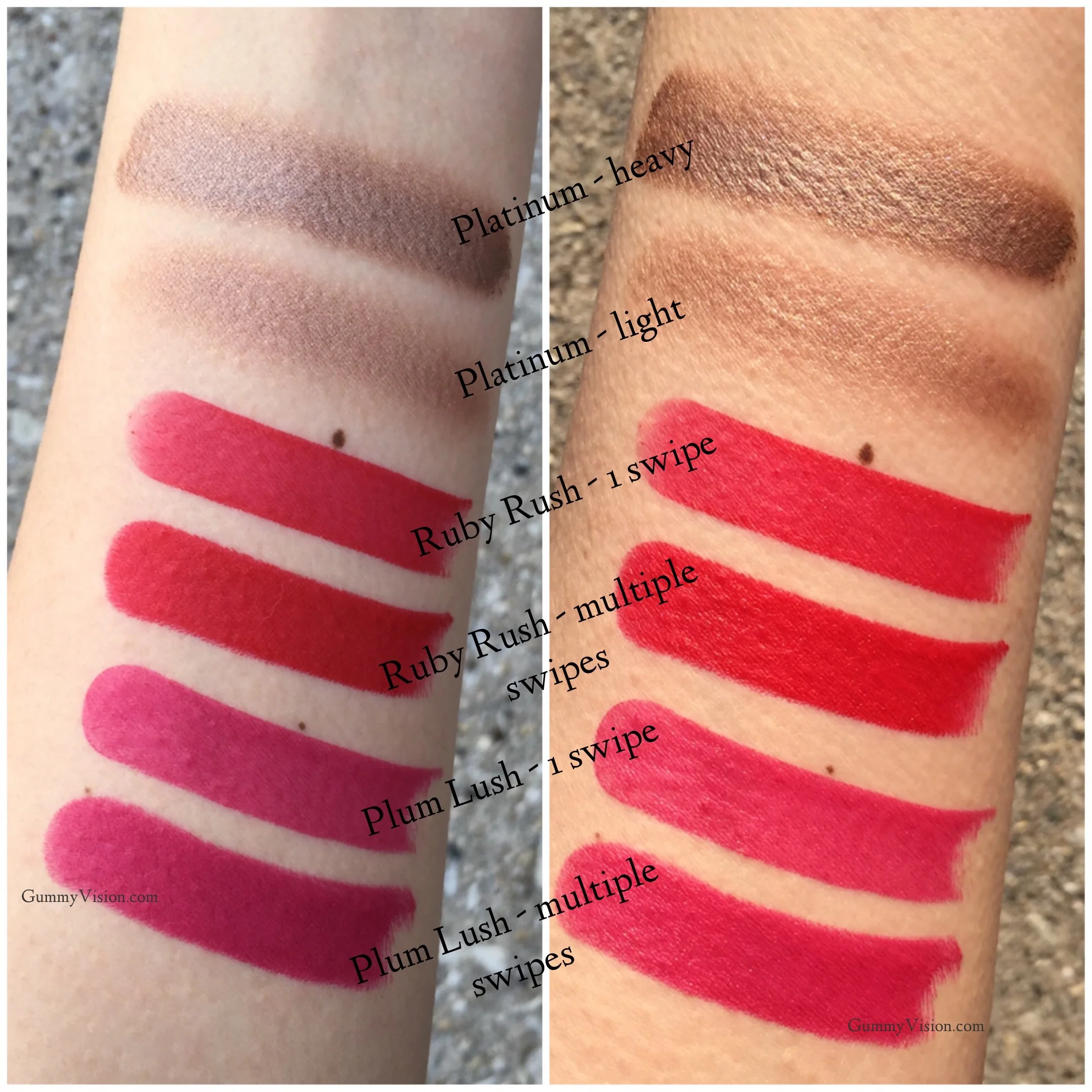 Tom Ford LE Platinum Cream Color for Eyes, Lip Color Matte in Ruby Rush &amp; Plum Lush - www.gummyvision.com