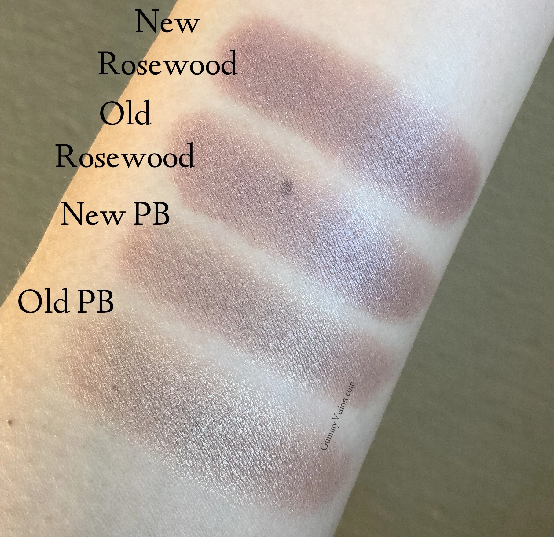 Shade. New Burberry Wet and Dry Silk Eyeshadows in Pale Barley and Rosewood vs. the old Pale Barley and Rosewood&nbsp;- gummyvision.com